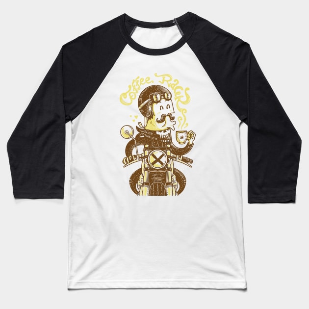 Coffee Racer Baseball T-Shirt by Blazedfalcon